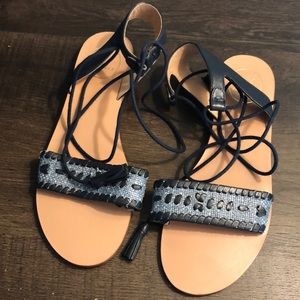 3/$50 Jack Rogers Ankle Tie Flat Sandals New